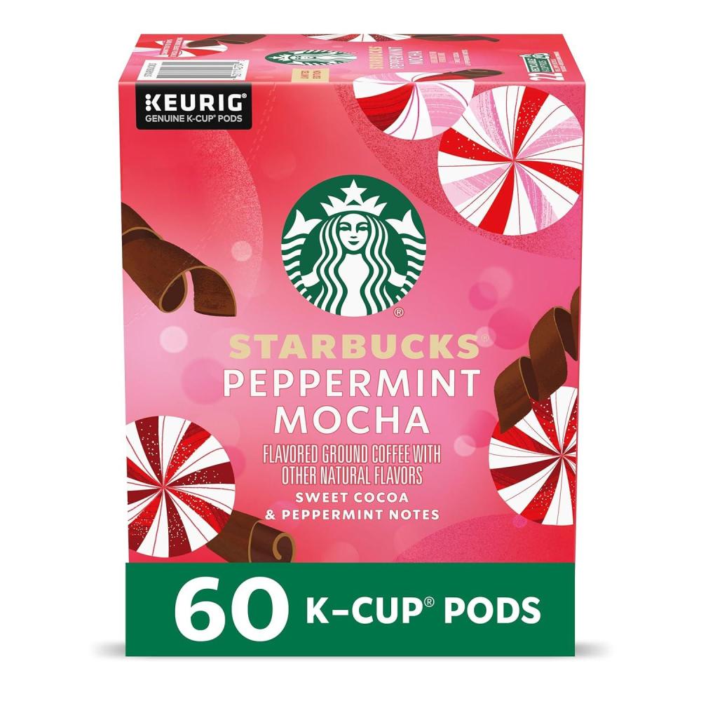 imageStarbucks KCup Coffee Pods Flavored Hot Cocoa Classic Hot Cocoa 60 Keurig PodsPeppermint Mocha