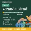 Starbucks Ground Coffee, Blonde Roast Hot or Iced Coffee, Decaf Veranda Blend, Six 12 oz Bags​(12 Ounce (Pack of 1))