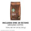 Starbucks Ground Coffee, Medium Roast Coffee, Decaf Pike Place Roast, 100% Arabica, 3 bags (12 oz each)(Cocoa and Toffee)