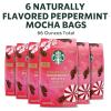 Starbucks Ground Coffee, Medium Roast Coffee, Decaf Pike Place Roast, 100% Arabica, 3 bags (12 oz each)(Peppermint Mocha)