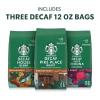Starbucks Ground Coffee, Medium & Dark Roast Hot or Iced Coffee, Decaf Variety Pack, Three 12 oz Bags​(Decaf Variety Pack)