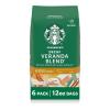 Starbucks Ground Coffee, Blonde Roast Hot or Iced Coffee, Decaf Veranda Blend, Six 12 oz Bags​(12 Ounce (Pack of 6))