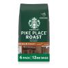 Starbucks Ground Coffee, Medium Roast Hot or Iced Coffee, Variety Pack, Three 12 oz Bags​(Pike Place)