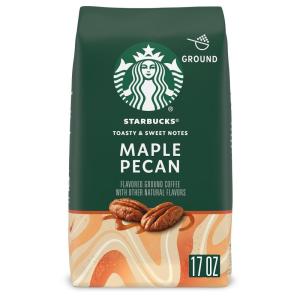 Starbucks Ground Coffee, Blonde Roast Hot or Iced Coffee, Veranda Blend, Six 12 oz Bags​(Maple Pecan)