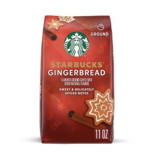 Starbucks Ground Coffee, Medium Roast Coffee, Decaf Pike Place Roast, 100% Arabica, 3 bags (12 oz each)(Gingerbread)