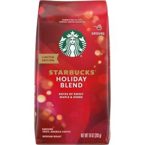 Starbucks Ground Coffee, Medium Roast Coffee, Decaf Pike Place Roast, 100% Arabica, 3 bags (12 oz each)(Holiday Blend)