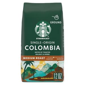 Starbucks Ground Coffee, Medium Roast Hot or Iced Coffee, Variety Pack, Three 12 oz Bags​(Colombia)