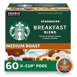 Starbucks K-Cup Coffee Pods, Flavored Hot Cocoa, Classic Hot Cocoa, 60 Keurig Pods(Breakfast)