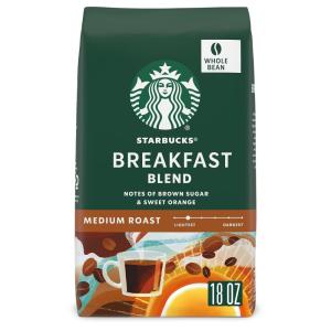 Starbucks Whole Coffee Beans, Medium Roast Hot or Iced Coffee, Pike Place Roast, Six 12 oz Bags​(Breakfast)