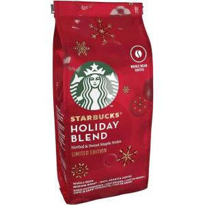Starbucks Whole Coffee Beans, Medium Roast Hot or Iced Coffee, Pike Place Roast, Six 12 oz Bags​(Holiday Blend)