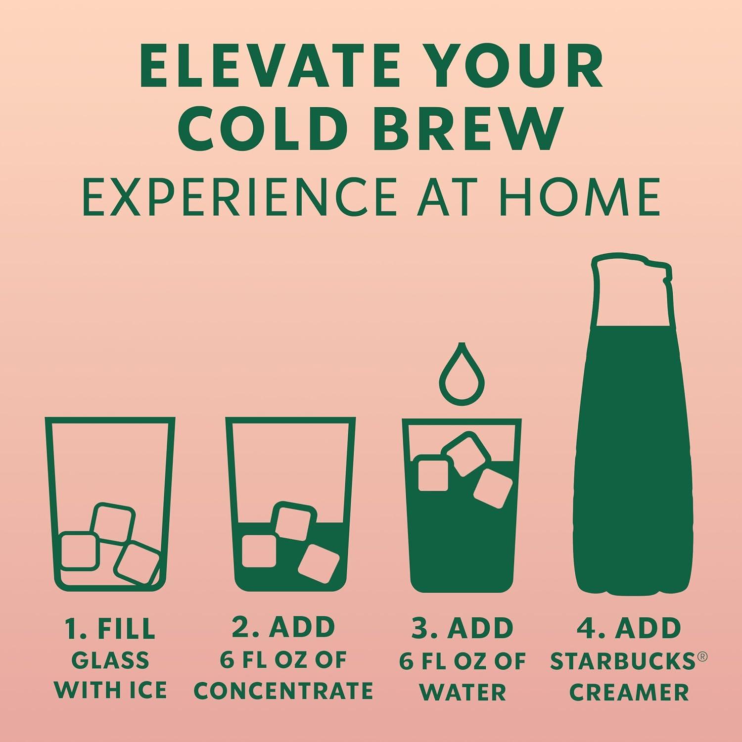 imageStarbucks Cold Brew Coffee Concentrate Sweetened Brown Sugar Cinnamon Flavored Iced Coffee 32 fl oz
