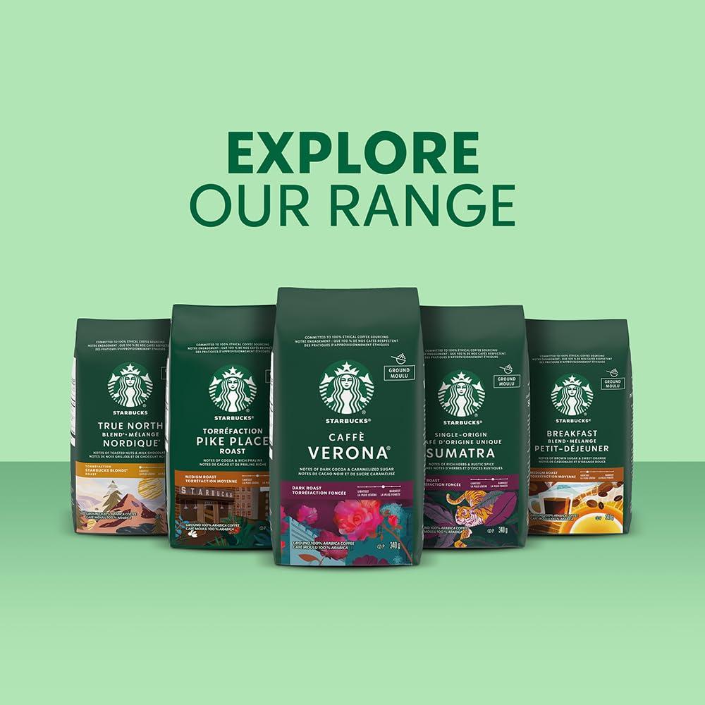imageStarbucks Ground Coffee Dark Roast Hot or Iced Coffee Variety Pack Three 12 oz BagsEspresso Coffee