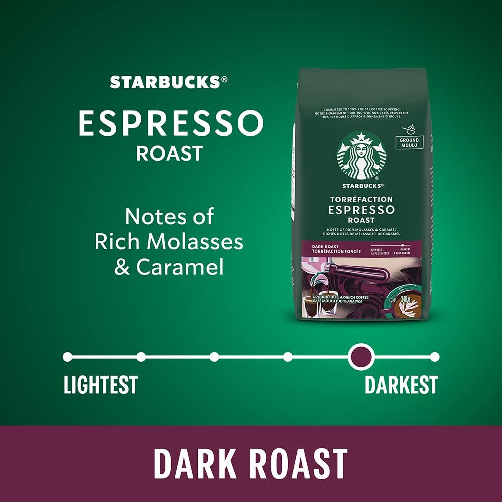 imageStarbucks Ground Coffee Dark Roast Hot or Iced Coffee Variety Pack Three 12 oz BagsEspresso Coffee