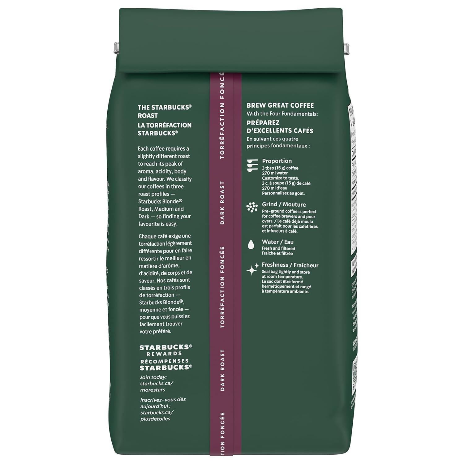 imageStarbucks Ground Coffee Dark Roast Hot or Iced Coffee Variety Pack Three 12 oz BagsEspresso Coffee