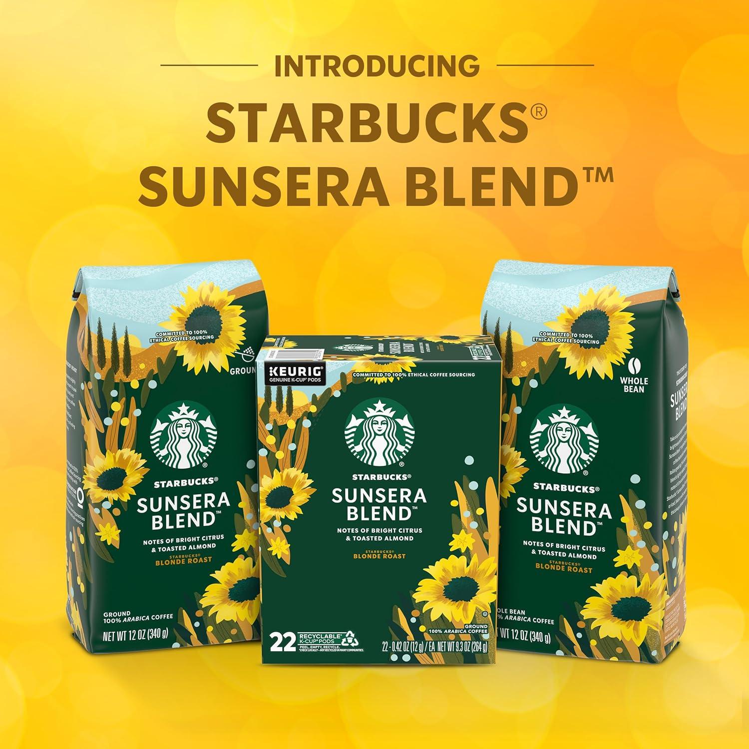 imageStarbucks KCup Coffee Pods Sunsera Blend For Keurig Coffee Makers 100 Arabica 1 Box 40 Pods