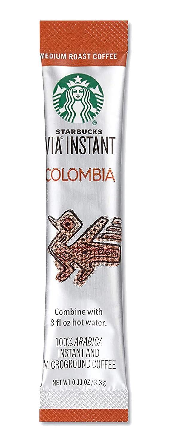 imageStarbucks VIA Instant Coffee Medium Roast Coffee Pike Place Roast 100 Arabica SingleServe 1 Box 50 PacketsColombia