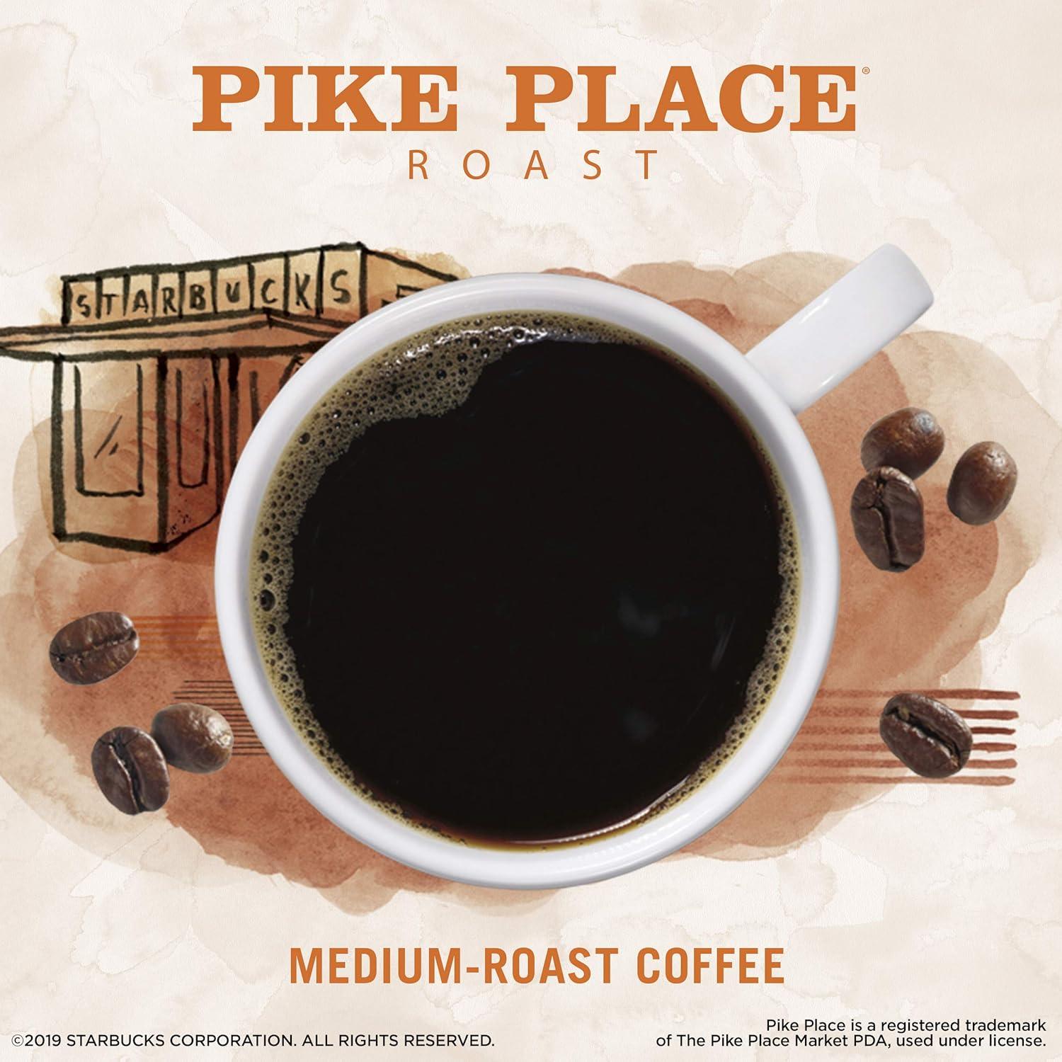 imageStarbucks VIA Instant Coffee Medium Roast Coffee Pike Place Roast 100 Arabica SingleServe 1 Box 50 PacketsPike Place Roast