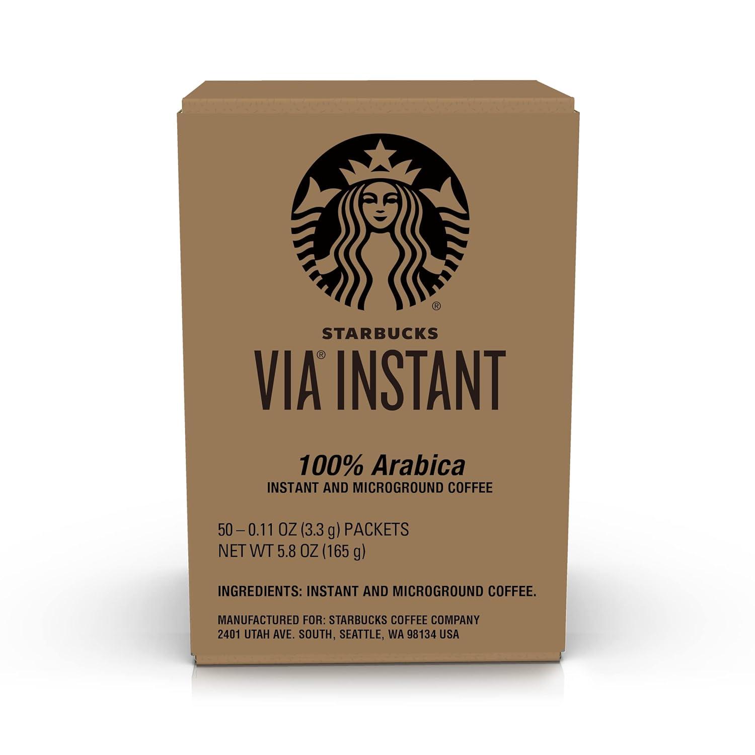 imageStarbucks VIA Instant Coffee Packets Single Serve Dark Roast Coffee French Roast 96 Packets French Roast