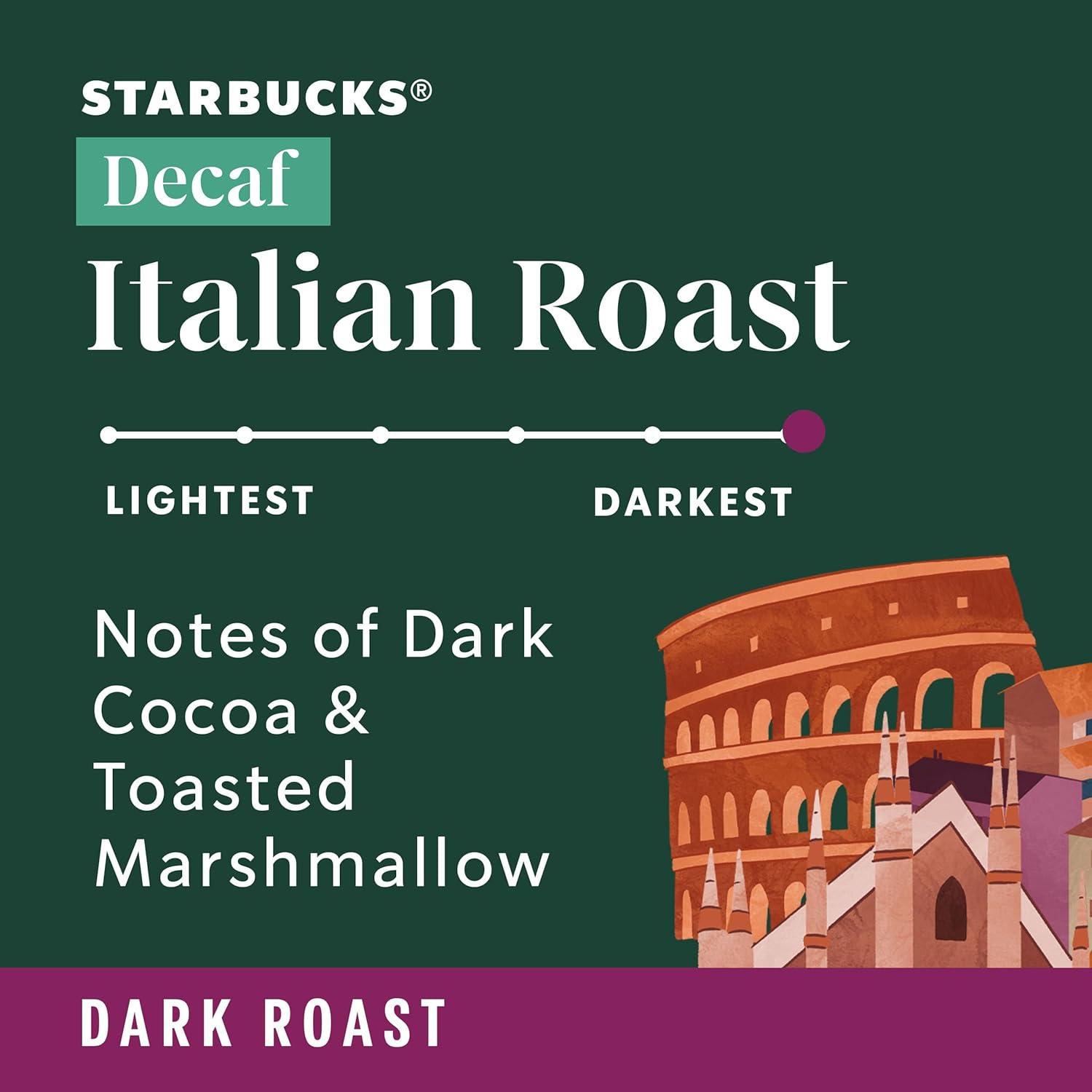 imageStarbucks VIA Instant Coffee Packets Single Serve Dark Roast Coffee Italian Roast 96 PacketsDecaf Italian Roast