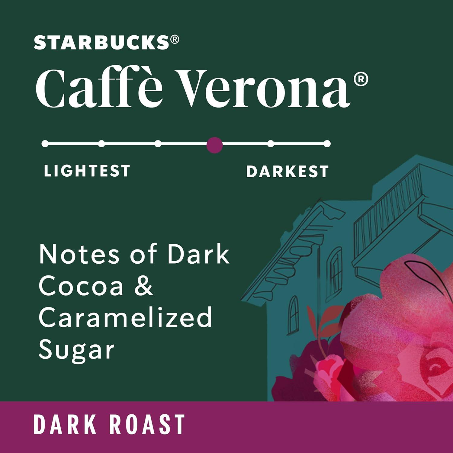 imageStarbucks Whole Bean Coffee Dark Roast Coffee Italian Roast 100 Arabica 6 bags 12 oz eachCaffe Verona
