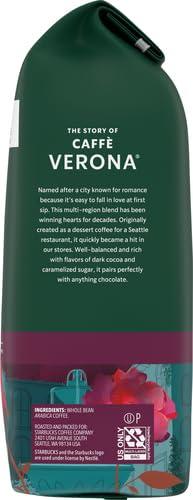 imageStarbucks Whole Bean Coffee Dark Roast Coffee Italian Roast 100 Arabica 6 bags 12 oz eachCaffe Verona