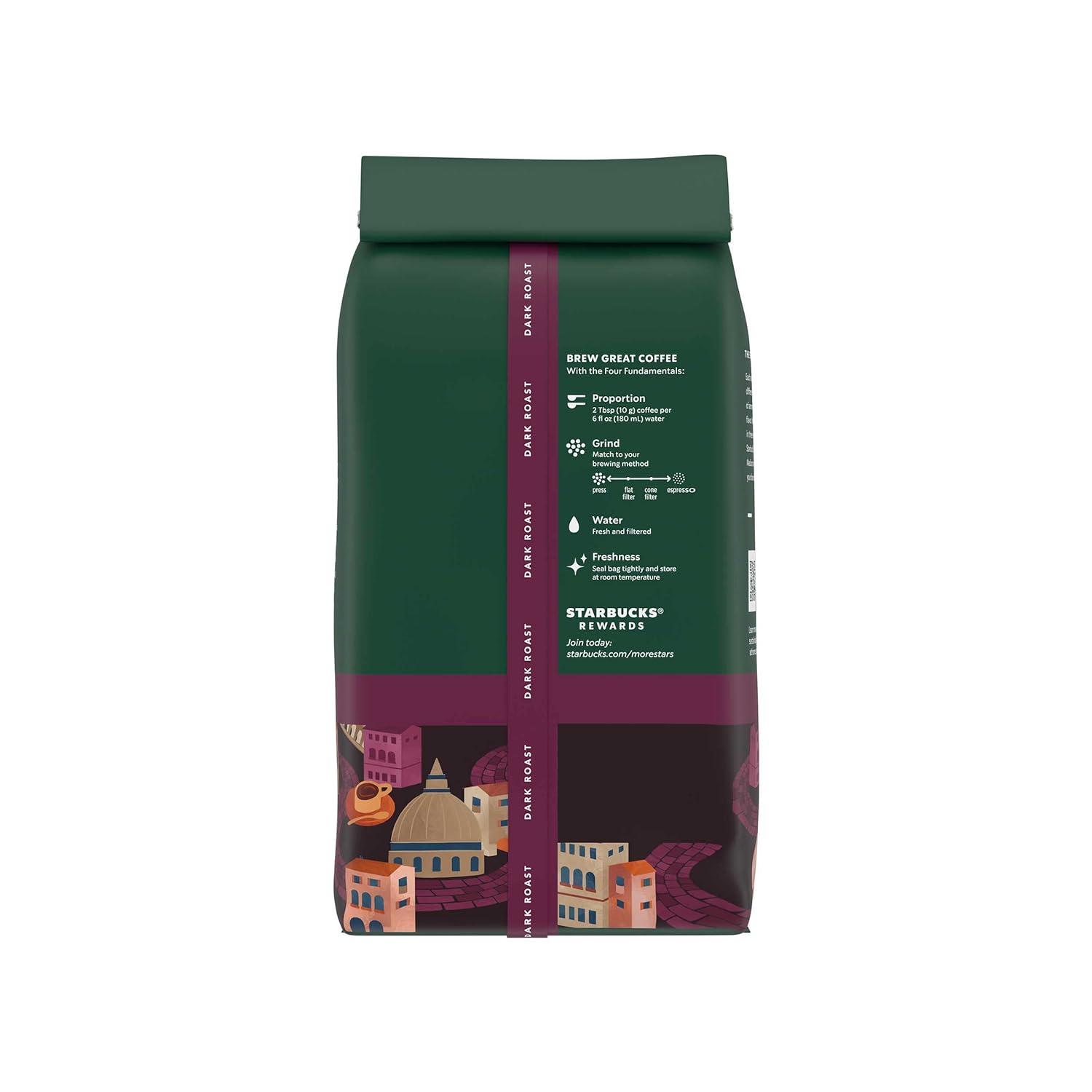 imageStarbucks Whole Bean Coffee Dark Roast Coffee Italian Roast 100 Arabica 6 bags 12 oz eachWhole Bean Coffee