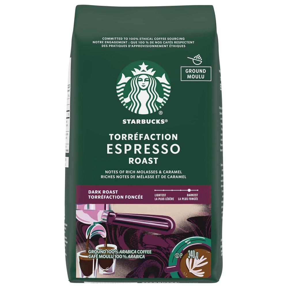 imageStarbucks Ground Coffee Dark Roast Hot or Iced Coffee Variety Pack Three 12 oz BagsEspresso Coffee