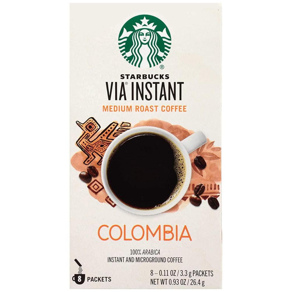 imageStarbucks VIA Instant Coffee Medium Roast Coffee Pike Place Roast 100 Arabica SingleServe 1 Box 50 PacketsColombia