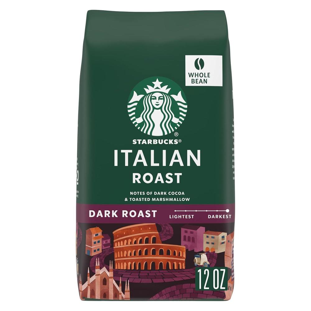 imageStarbucks Whole Bean Coffee Dark Roast Coffee Italian Roast 100 Arabica 6 bags 12 oz eachWhole Bean Coffee