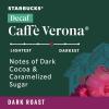 Starbucks Ground Coffee, Dark Roast Hot or Iced Coffee, Decaf Caffè Verona, Six 12 oz Bags​(Decaf Caffè Verona)