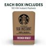 Starbucks VIA Instant Coffee Packets, Single Serve, Dark Roast Coffee, French Roast, 96 Packets ​(French Roast)
