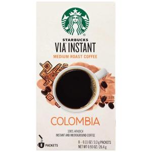 Starbucks VIA Instant Coffee, Medium Roast Coffee, Pike Place Roast, 100% Arabica, Single-Serve, 1 Box (50 Packets)(Colombia)