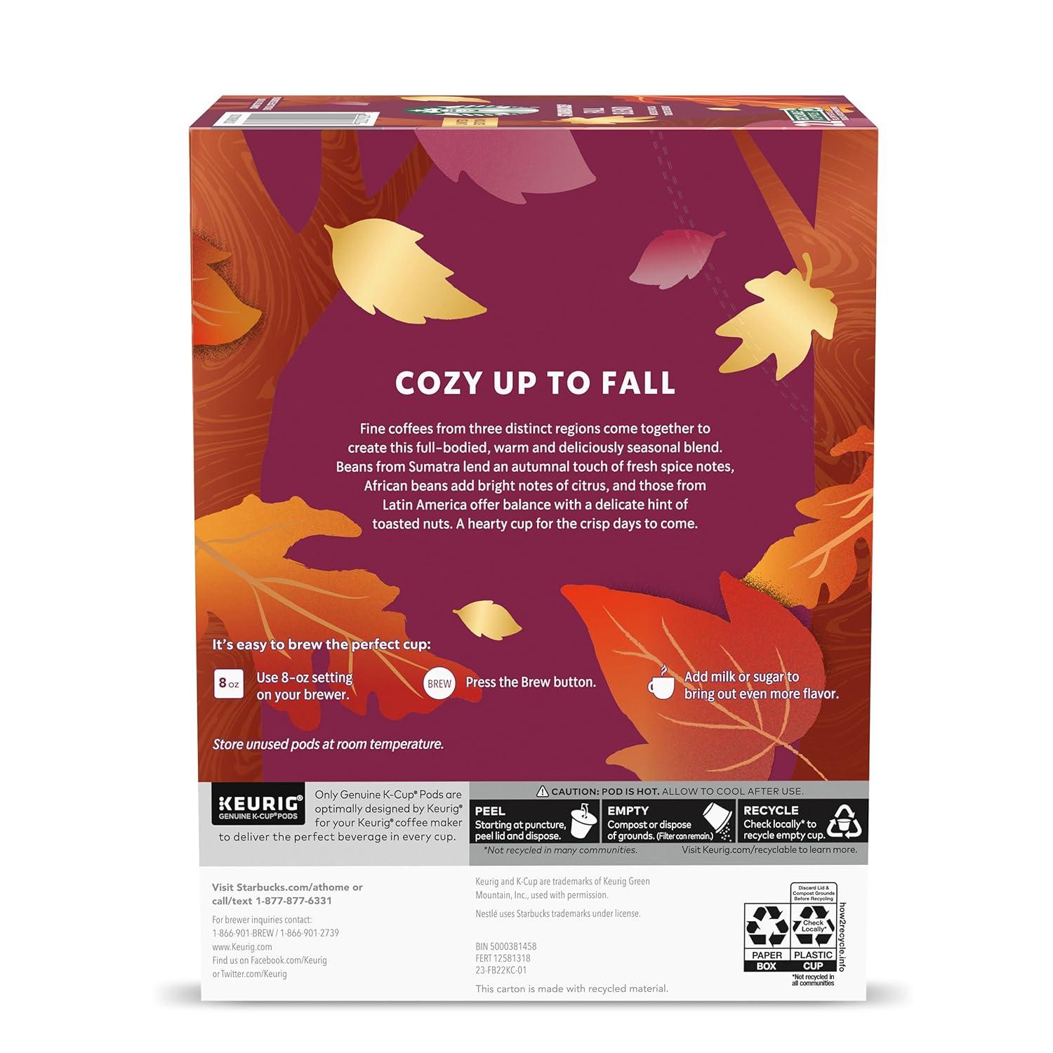 imageStarbucks KCup Coffee Pods Medium Roast Hot or Iced Coffee Pike Place Roast 96 Keurig Pods Fall Blend