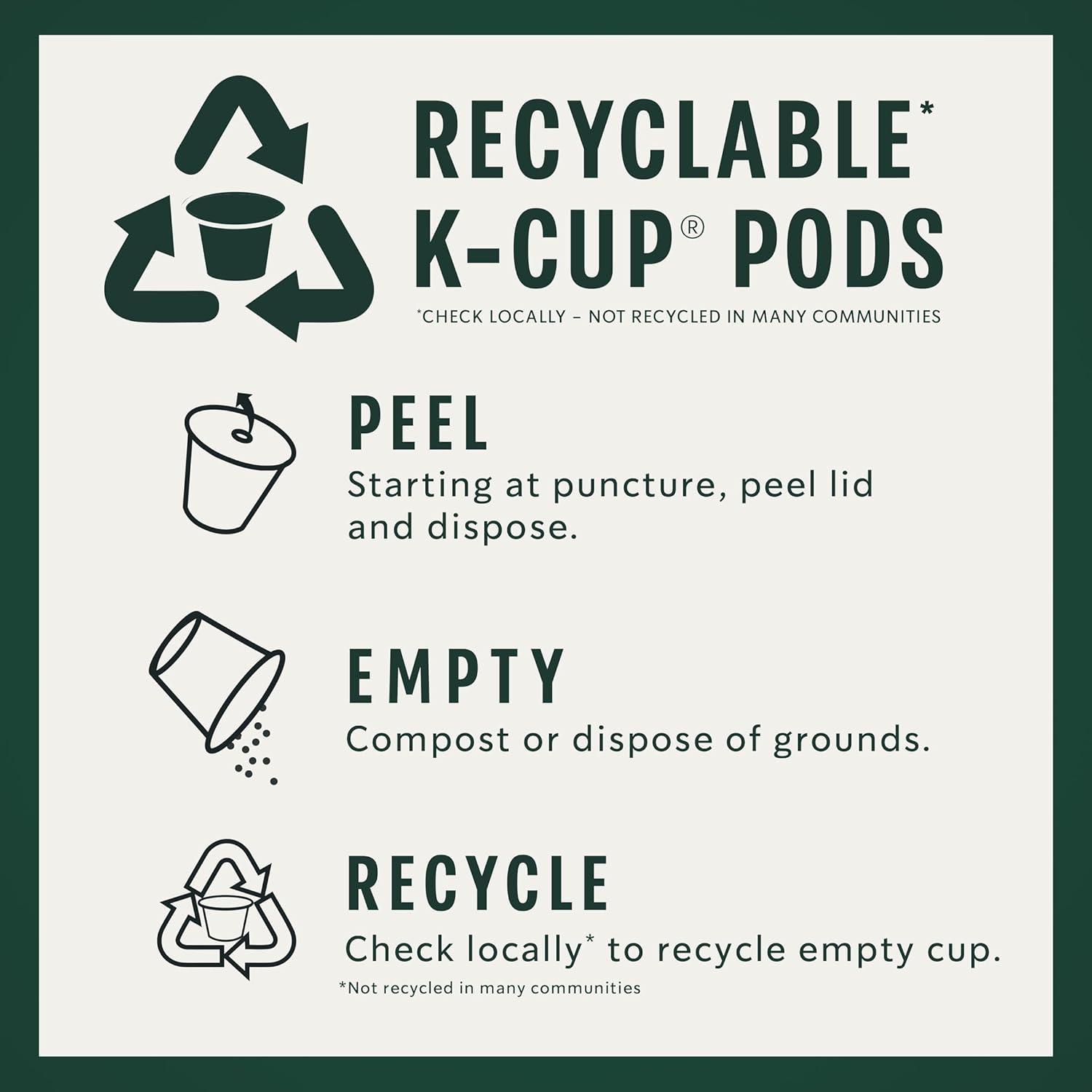 imageStarbucks KCup Coffee Pods Medium Roast Hot or Iced Coffee Pike Place Roast 96 Keurig Pods Variety