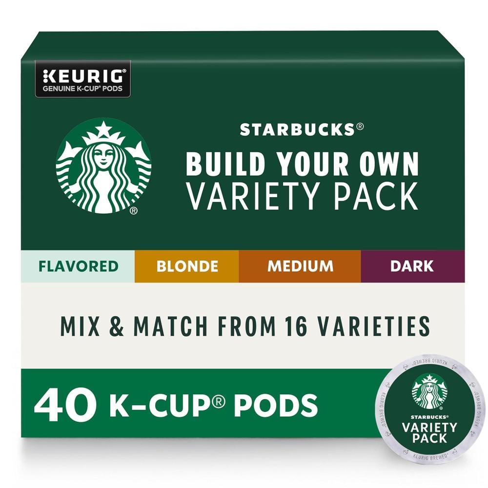 imageStarbucks KCup Coffee Pods Medium Roast Hot or Iced Coffee Pike Place Roast 96 Keurig Pods Variety