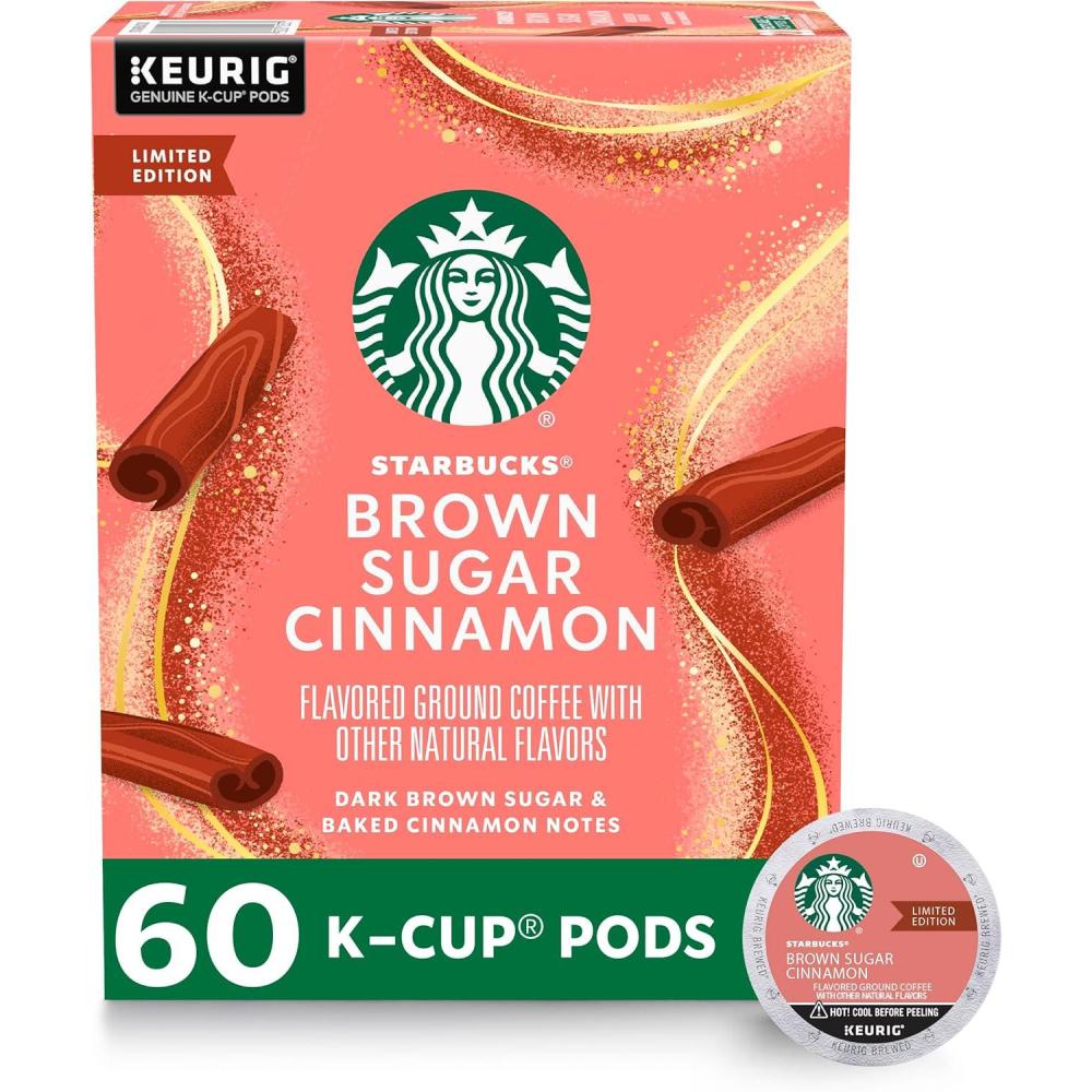 imageStarbucks KCup Coffee Pods Starbucks Blonde Roast Hot or Iced Coffee Veranda Blend 96 Keurig PodsBrown Sugar Cinnamon
