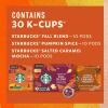 Starbucks K-Cup Coffee Pods, Medium Roast Hot or Iced Coffee, Pike Place Roast, 96 Keurig Pods ​(NEW! Fall Variety Bundle)