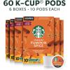 Starbucks K-Cup Coffee Pods, Starbucks Blonde Roast Hot or Iced Coffee, Veranda Blend, 96 Keurig Pods(NEW! Pumpkin Spice)