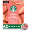 Starbucks K-Cup Coffee Pods, Starbucks Blonde Roast Hot or Iced Coffee, Veranda Blend, 96 Keurig Pods(Brown Sugar Cinnamon)