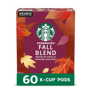 Starbucks K-Cup Coffee Pods, Medium Roast Hot or Iced Coffee, Pike Place Roast, 96 Keurig Pods ​(Fall Blend)