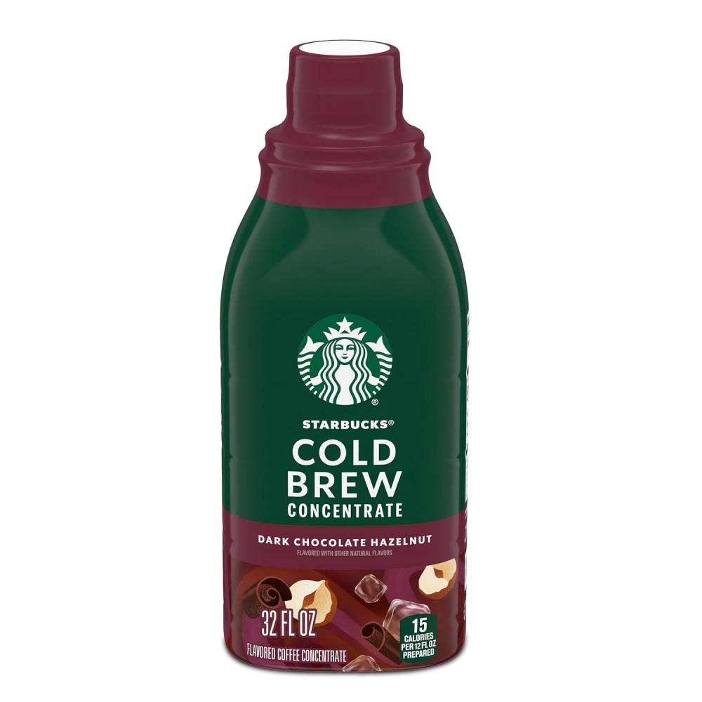 imageStarbucks Cold Brew Coffee Concentrate Dark Chocolate Hazelnut Flavored Iced Coffee 32 fl oz32 Fl Oz Pack of 1