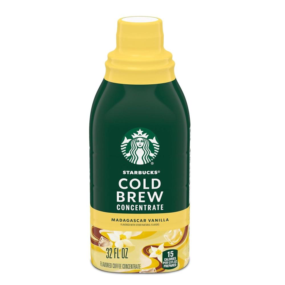 imageStarbucks Cold Brew Coffee Concentrate Madagascar Vanilla Flavored Iced Coffee 32 fl oz32 Fl Oz Pack of 1