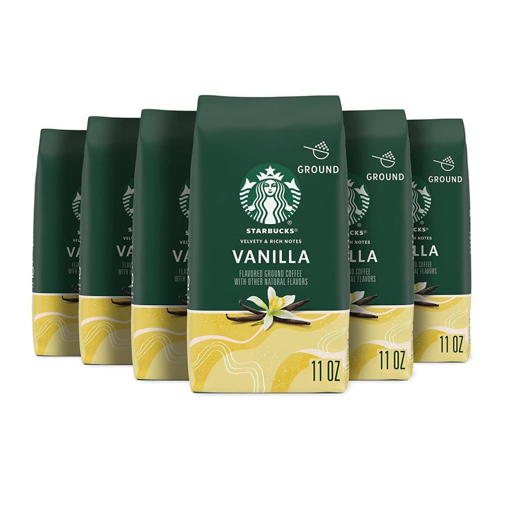 imageStarbucks Ground Coffee Flavored Hot or Iced Coffee Variety Pack Three 11 oz BagsVelvety and Rich