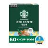 Starbucks K-Cup Coffee Pods, Iced Coffee Blend, Vanilla Naturally Flavored for Keurig Brewers, 100% Arabica, 6 Boxes (60 Pods Total)
