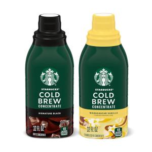 Starbucks Cold Brew Coffee Concentrate, Caramel Dolce Flavored Iced Coffee, 32 fl oz(Cold Brew)