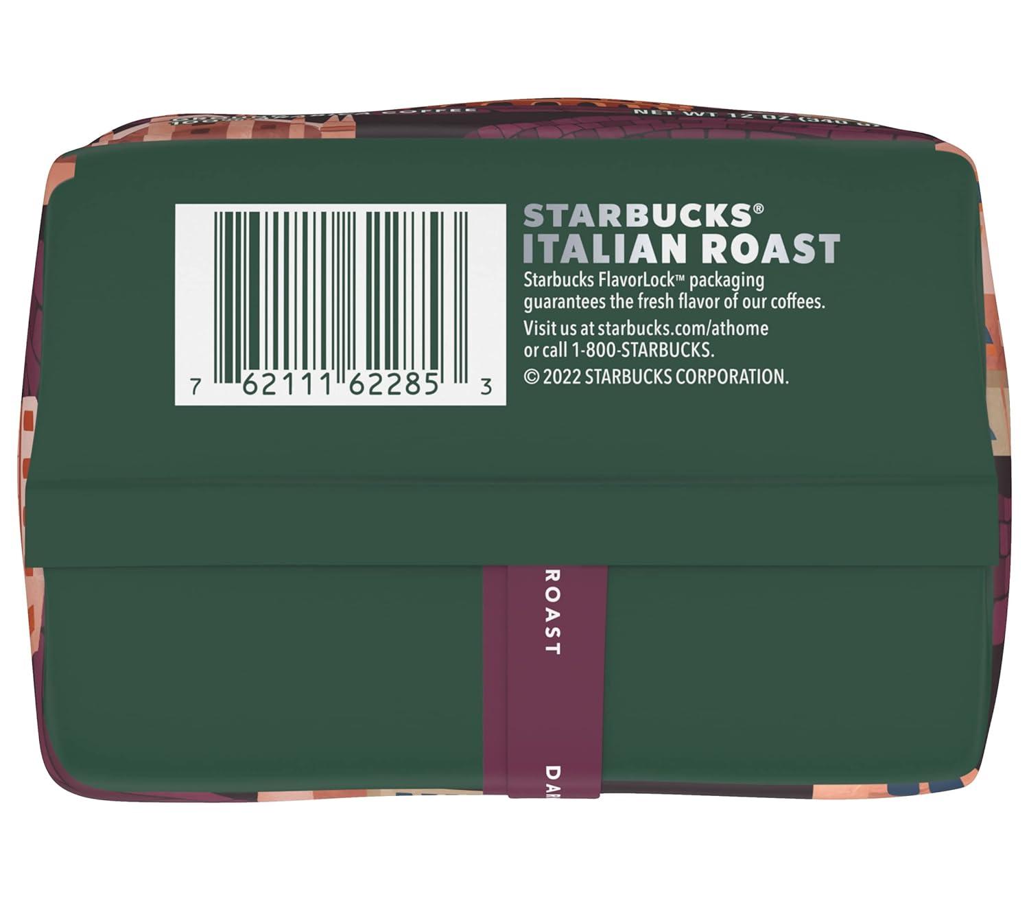 imageStarbucks Ground Coffee Dark Roast Hot or Iced Coffee Caff Verona 12 ozCocoa and Toasted Marshmallow