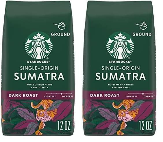imageStarbucks Ground Coffee Dark Roast Hot or Iced Coffee Caff Verona 12 ozSumatra