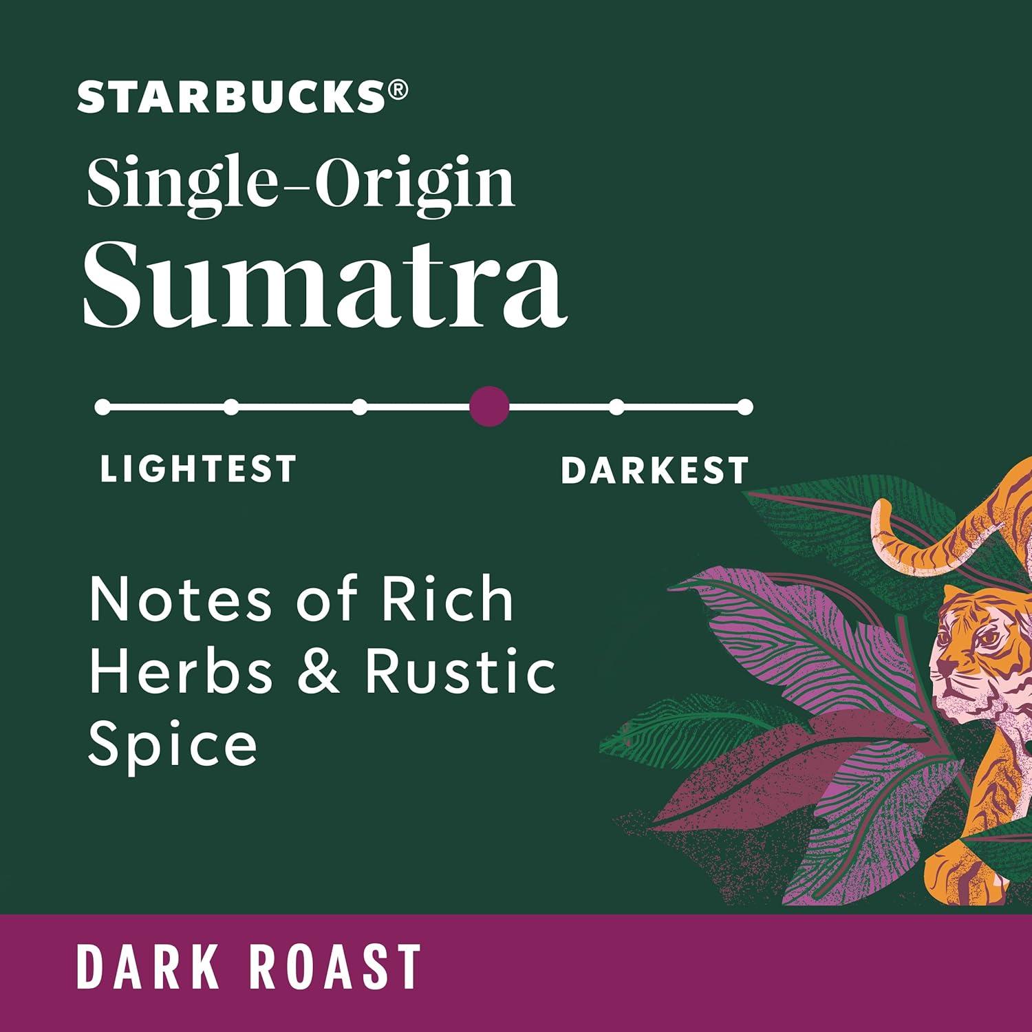 imageStarbucks Ground Coffee Dark Roast Hot or Iced Coffee Caff Verona 12 ozSumatra