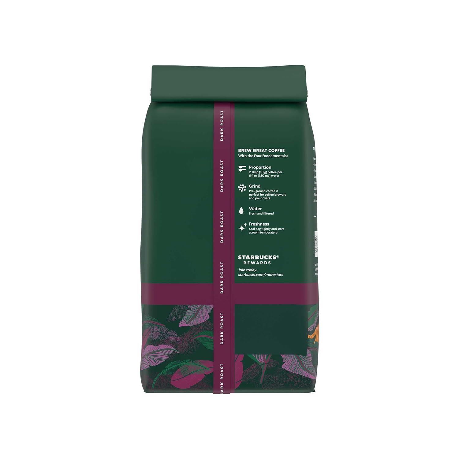 imageStarbucks Ground Coffee Dark Roast Hot or Iced Coffee Caff Verona 12 ozSumatra