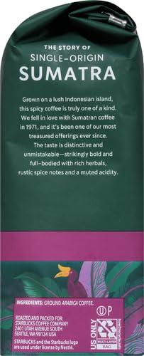 imageStarbucks Ground Coffee Dark Roast Hot or Iced Coffee Caff Verona 12 ozSumatra